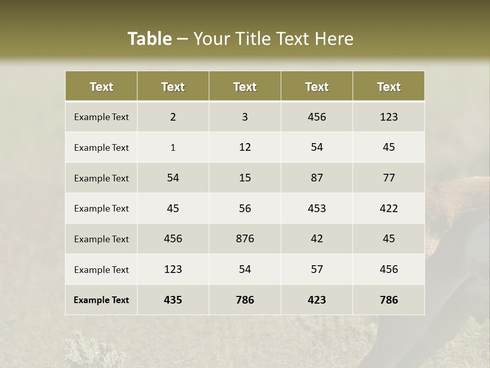 A Gazelle Standing In The Middle Of A Field PowerPoint Template