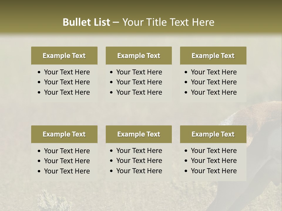 A Gazelle Standing In The Middle Of A Field PowerPoint Template