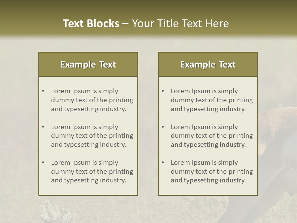A Gazelle Standing In The Middle Of A Field PowerPoint Template