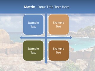 A Rocky Beach With Blue Water And White Clouds PowerPoint Template