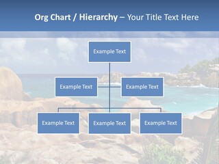 A Rocky Beach With Blue Water And White Clouds PowerPoint Template