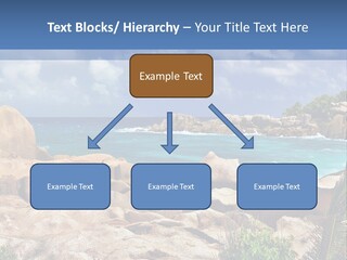 A Rocky Beach With Blue Water And White Clouds PowerPoint Template