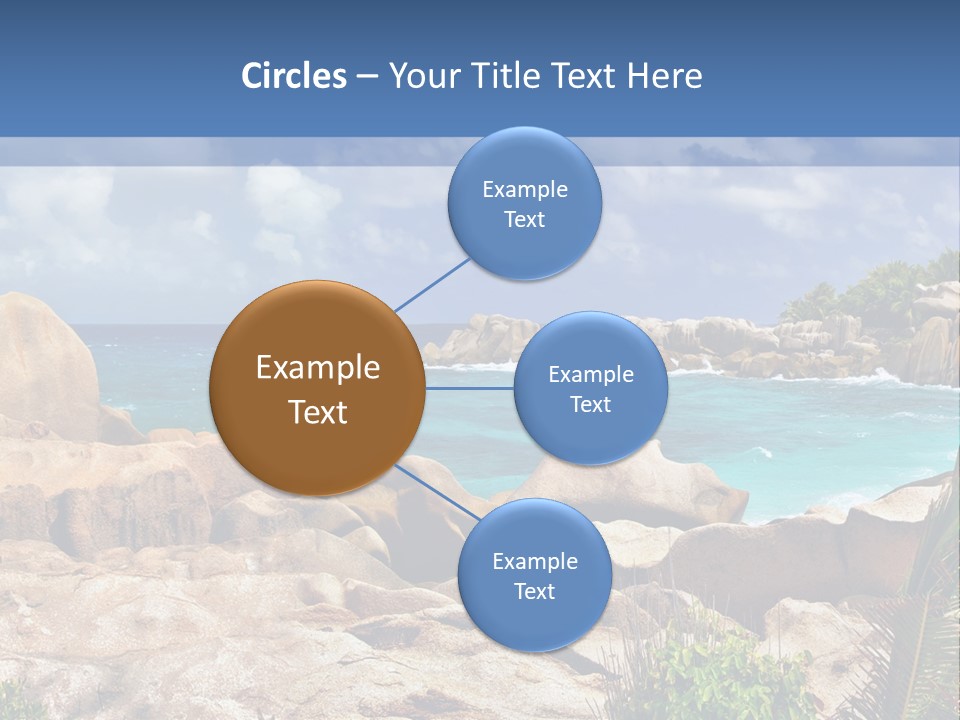 A Rocky Beach With Blue Water And White Clouds PowerPoint Template
