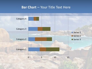 A Rocky Beach With Blue Water And White Clouds PowerPoint Template