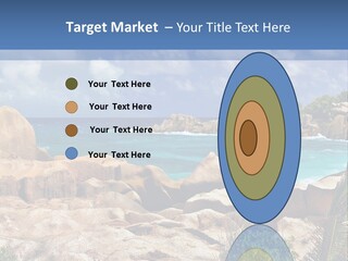 A Rocky Beach With Blue Water And White Clouds PowerPoint Template