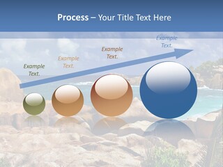 A Rocky Beach With Blue Water And White Clouds PowerPoint Template