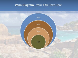 A Rocky Beach With Blue Water And White Clouds PowerPoint Template