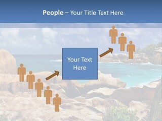 A Rocky Beach With Blue Water And White Clouds PowerPoint Template