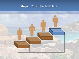 A Rocky Beach With Blue Water And White Clouds PowerPoint Template