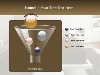 A Bedroom With A Large Bed And A Brown Blanket PowerPoint Template