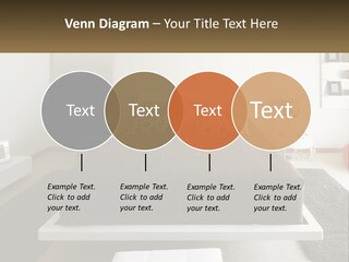 A Bedroom With A Large Bed And A Brown Blanket PowerPoint Template