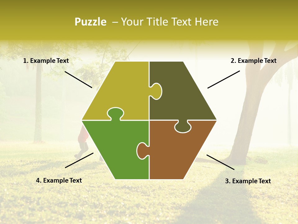 A Group Of Children Playing In A Park PowerPoint Template