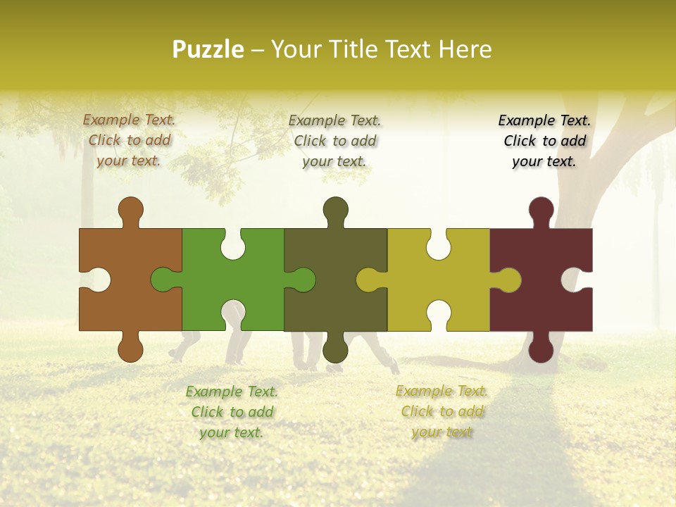 A Group Of Children Playing In A Park PowerPoint Template