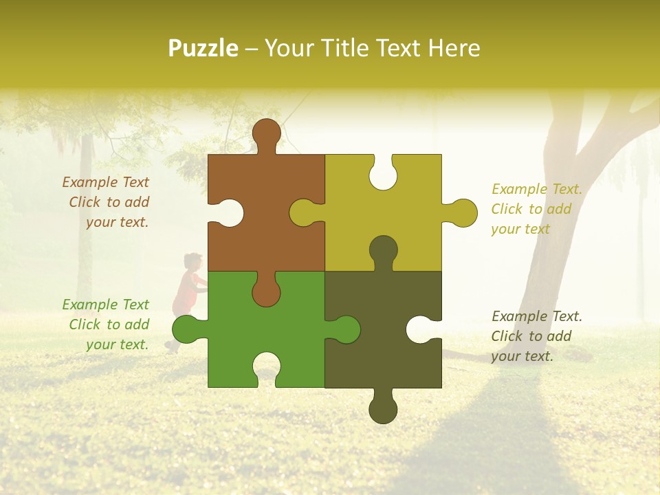 A Group Of Children Playing In A Park PowerPoint Template