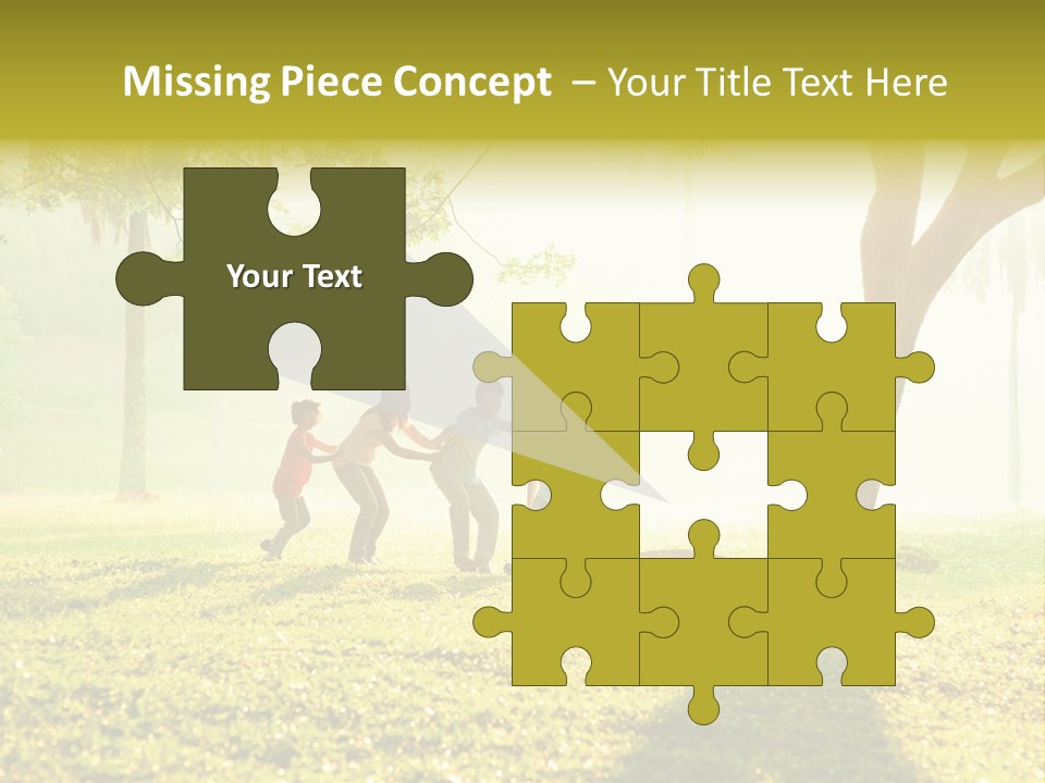 A Group Of Children Playing In A Park PowerPoint Template