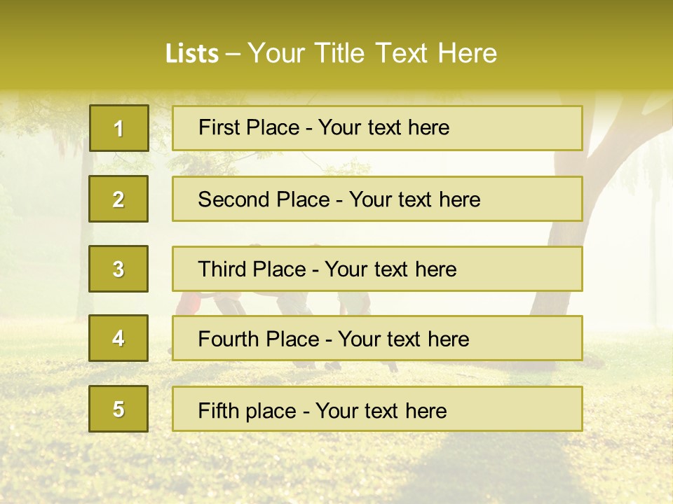 A Group Of Children Playing In A Park PowerPoint Template