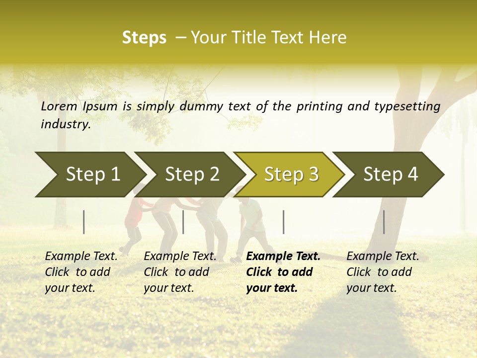 A Group Of Children Playing In A Park PowerPoint Template