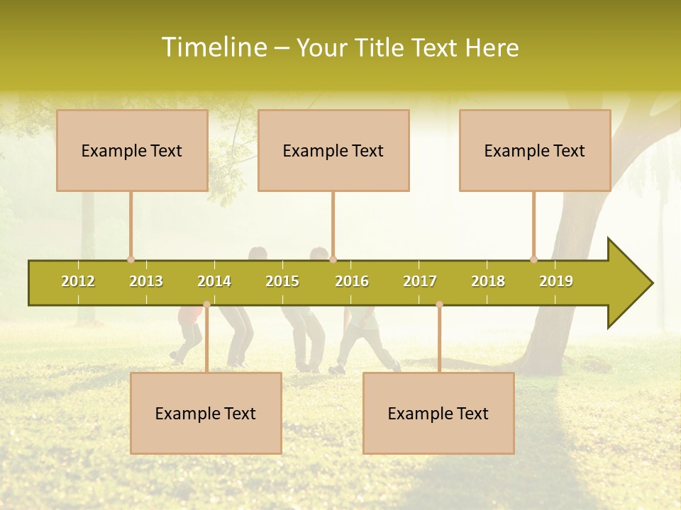 A Group Of Children Playing In A Park PowerPoint Template