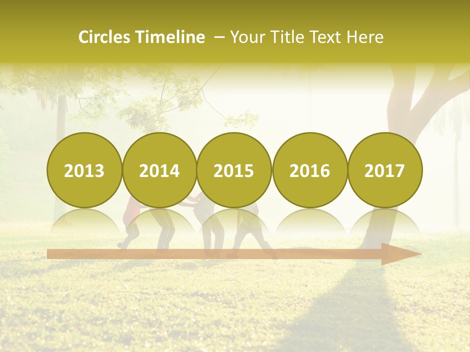 A Group Of Children Playing In A Park PowerPoint Template