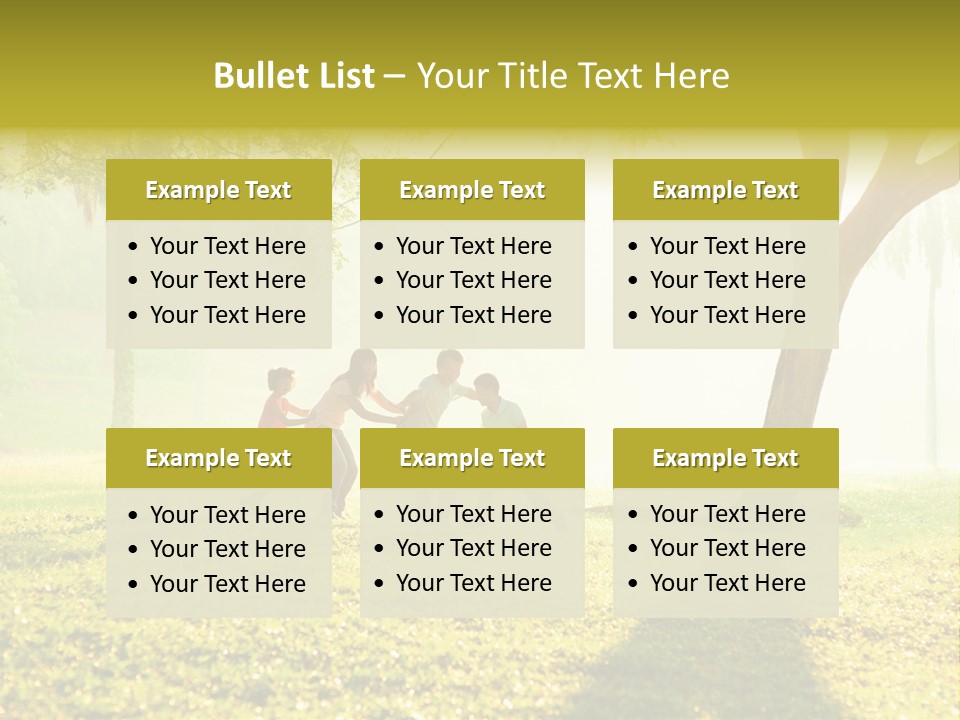 A Group Of Children Playing In A Park PowerPoint Template