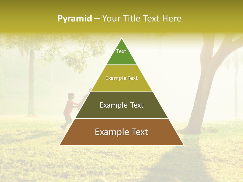 A Group Of Children Playing In A Park PowerPoint Template