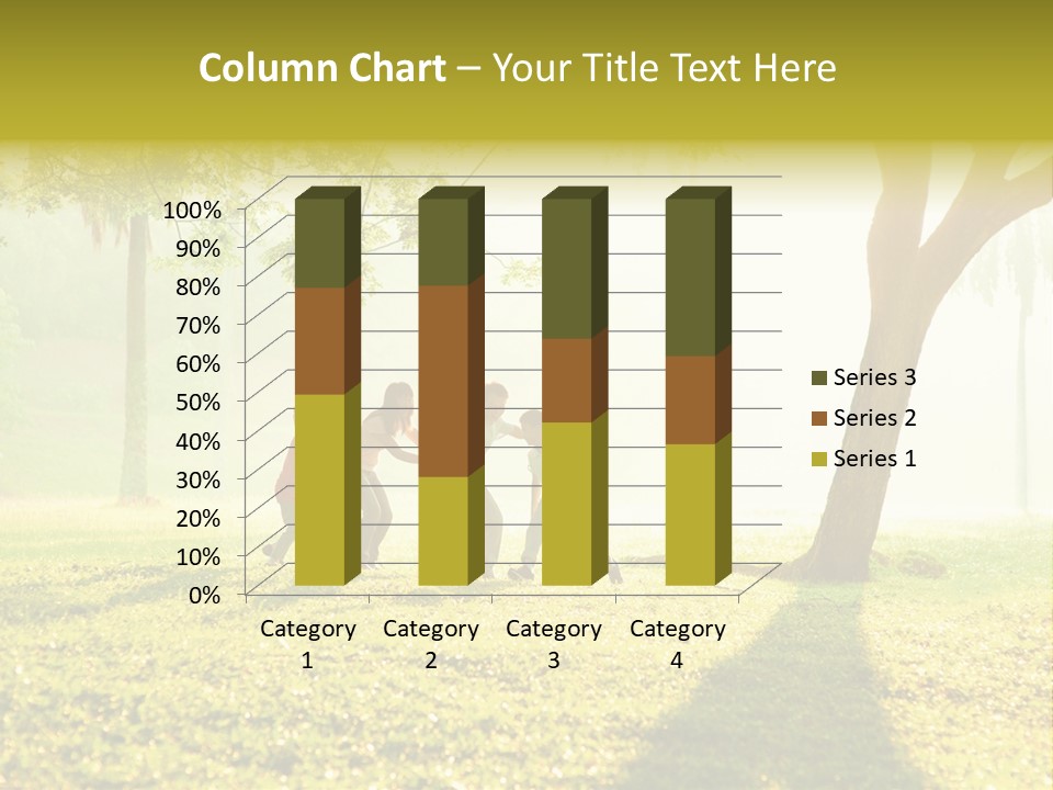 A Group Of Children Playing In A Park PowerPoint Template