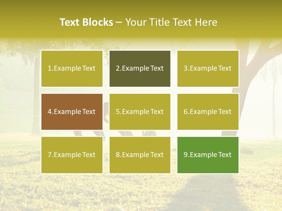 A Group Of Children Playing In A Park PowerPoint Template