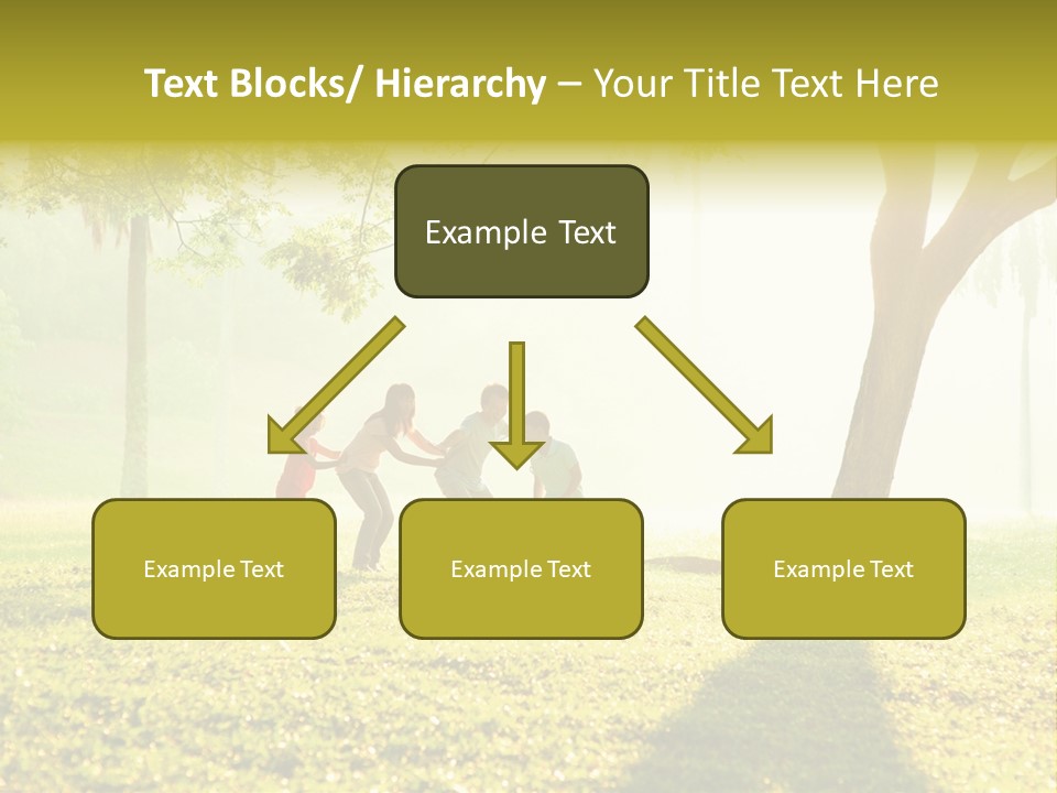 A Group Of Children Playing In A Park PowerPoint Template