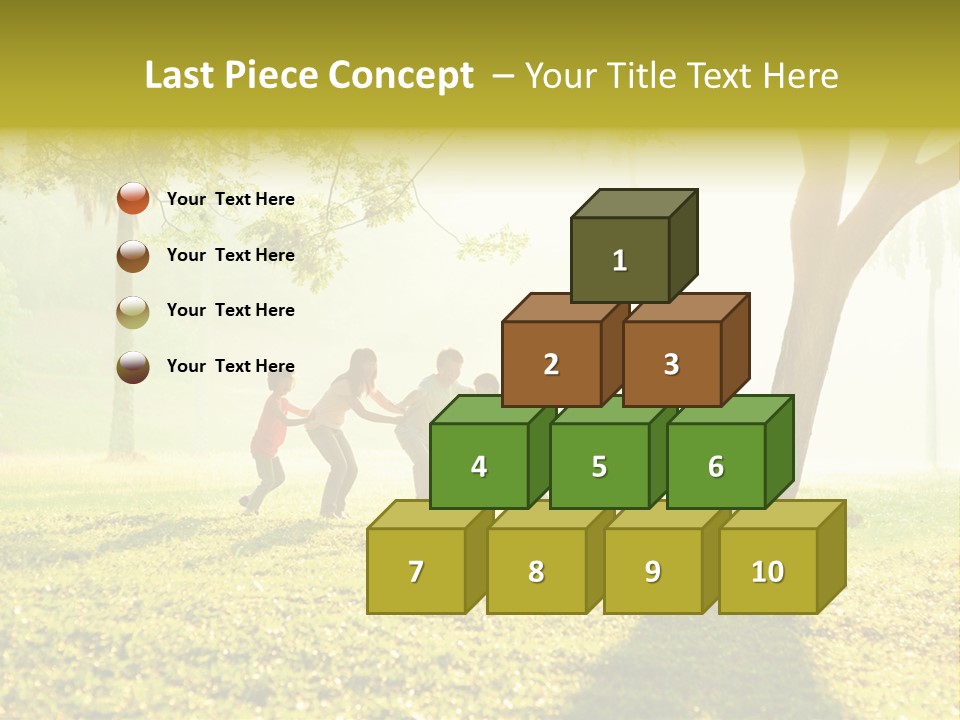 A Group Of Children Playing In A Park PowerPoint Template