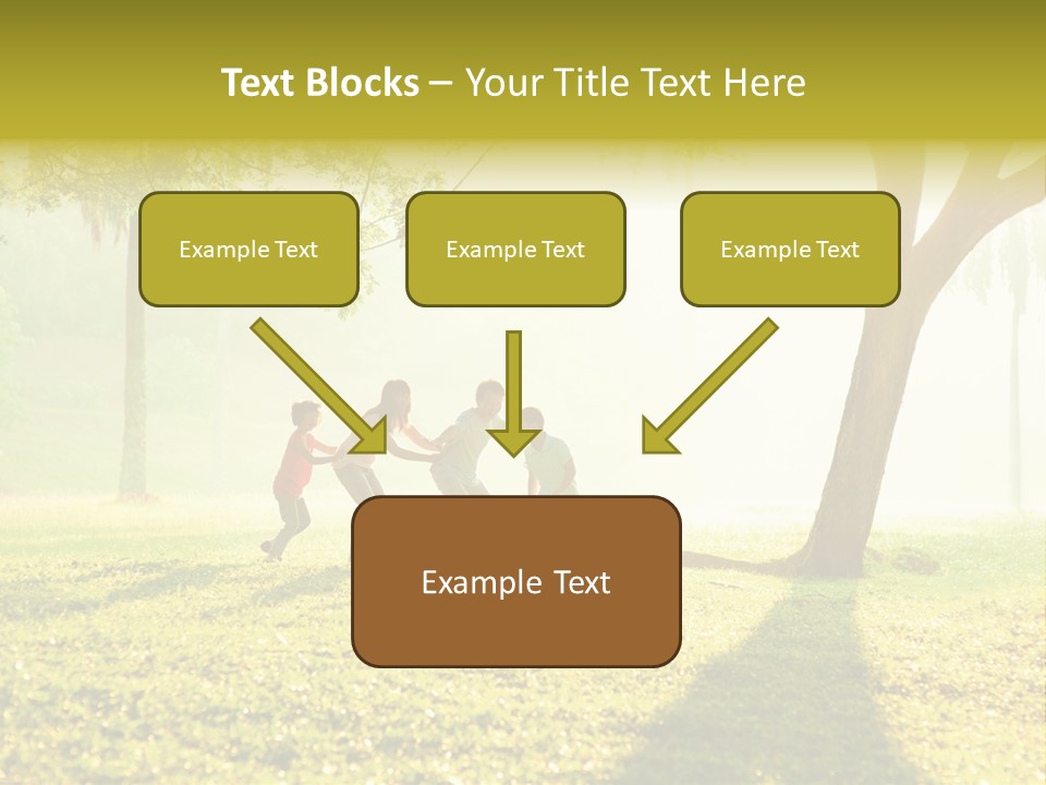 A Group Of Children Playing In A Park PowerPoint Template