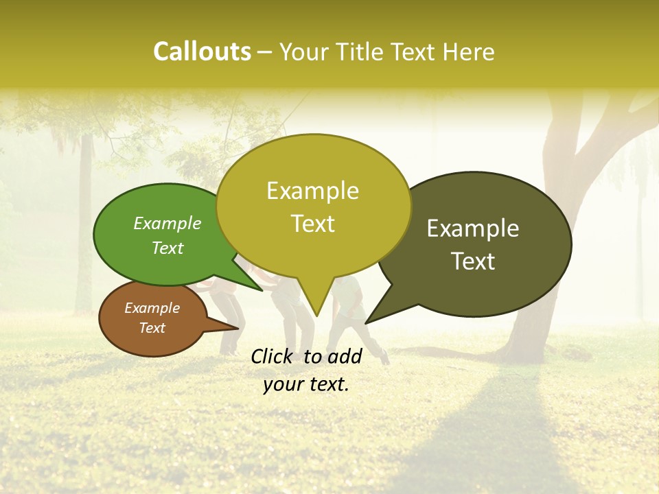 A Group Of Children Playing In A Park PowerPoint Template