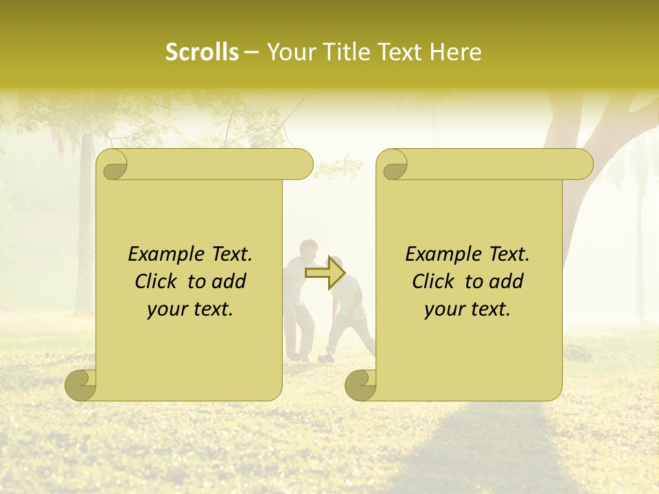 A Group Of Children Playing In A Park PowerPoint Template