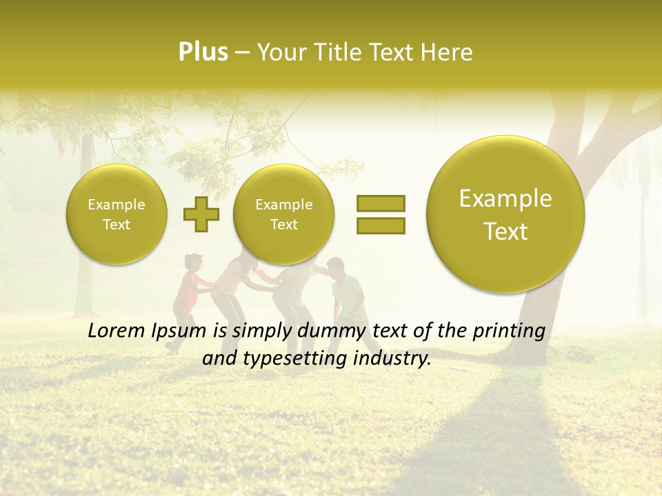 A Group Of Children Playing In A Park PowerPoint Template