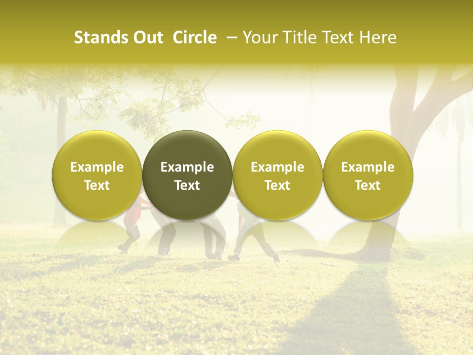 A Group Of Children Playing In A Park PowerPoint Template