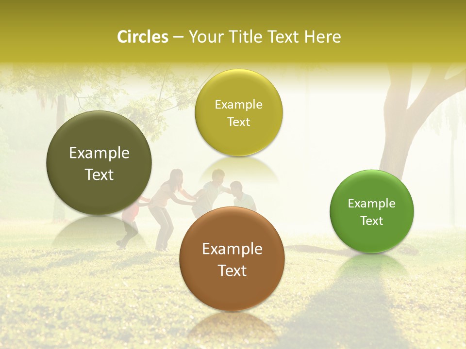 A Group Of Children Playing In A Park PowerPoint Template