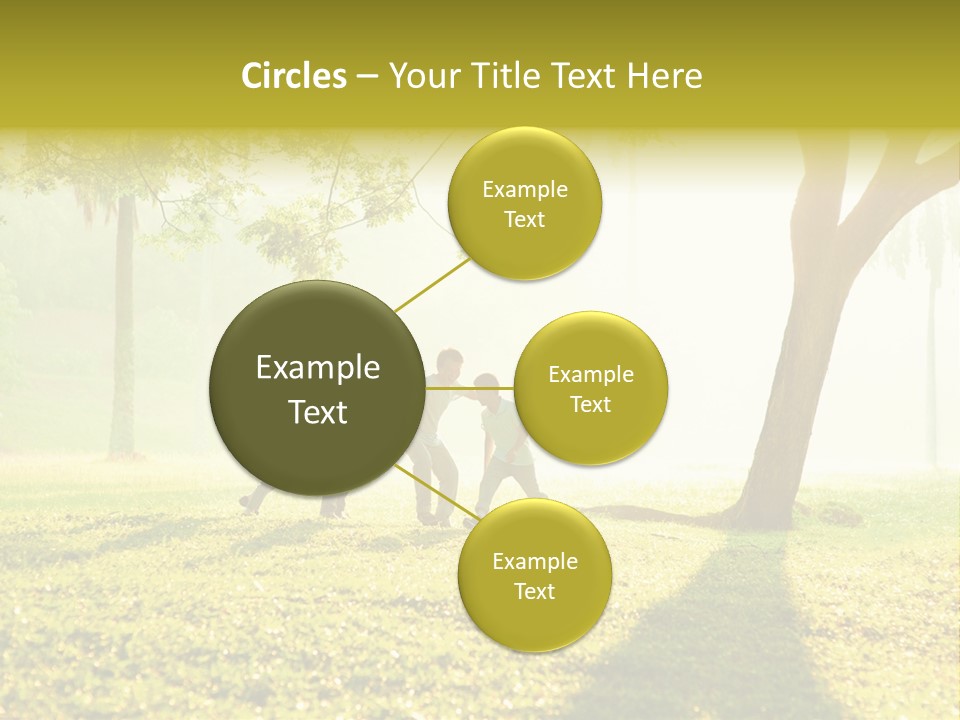 A Group Of Children Playing In A Park PowerPoint Template