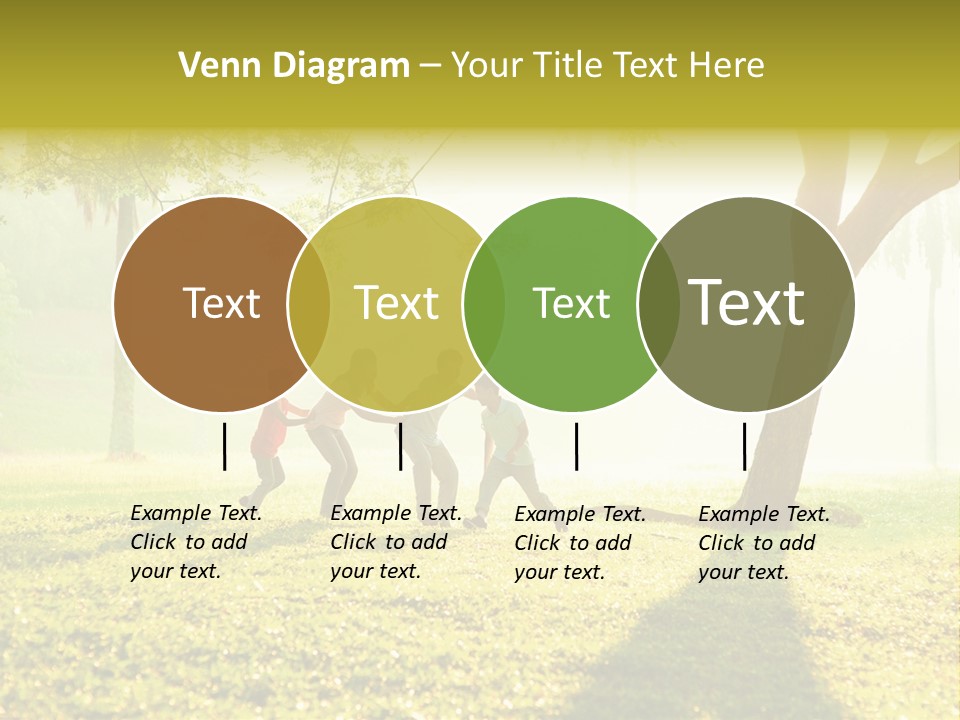 A Group Of Children Playing In A Park PowerPoint Template