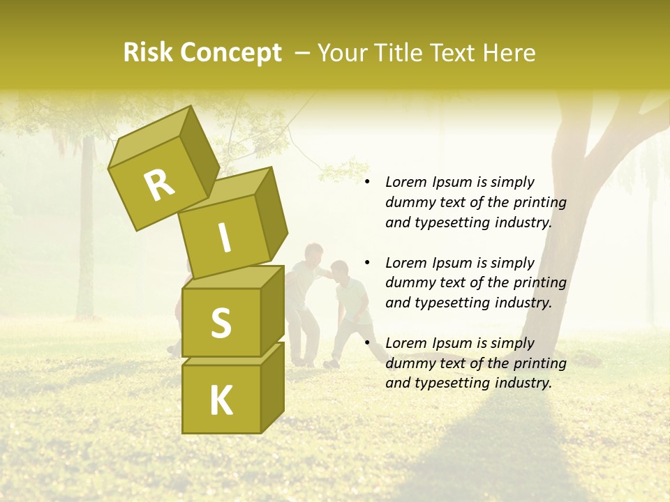 A Group Of Children Playing In A Park PowerPoint Template