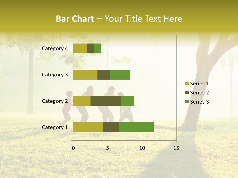 A Group Of Children Playing In A Park PowerPoint Template