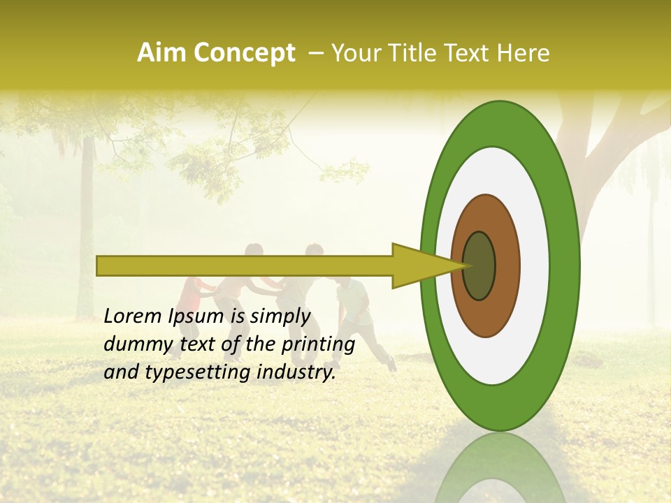 A Group Of Children Playing In A Park PowerPoint Template