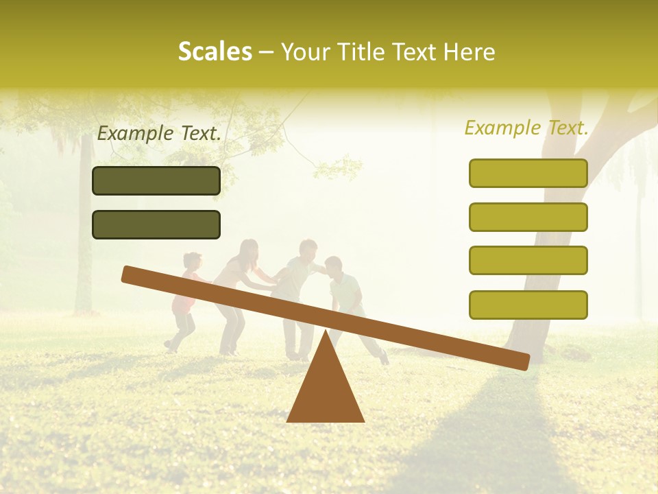 A Group Of Children Playing In A Park PowerPoint Template