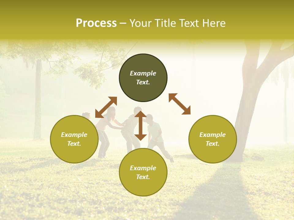 A Group Of Children Playing In A Park PowerPoint Template
