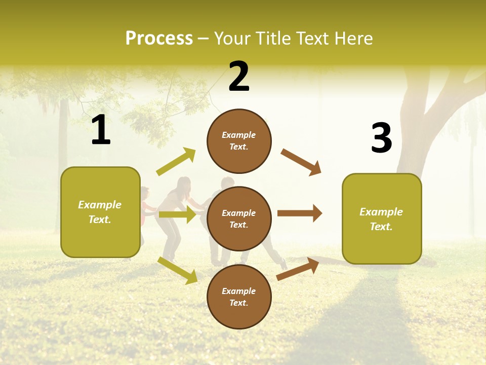 A Group Of Children Playing In A Park PowerPoint Template