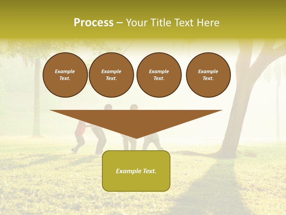 A Group Of Children Playing In A Park PowerPoint Template