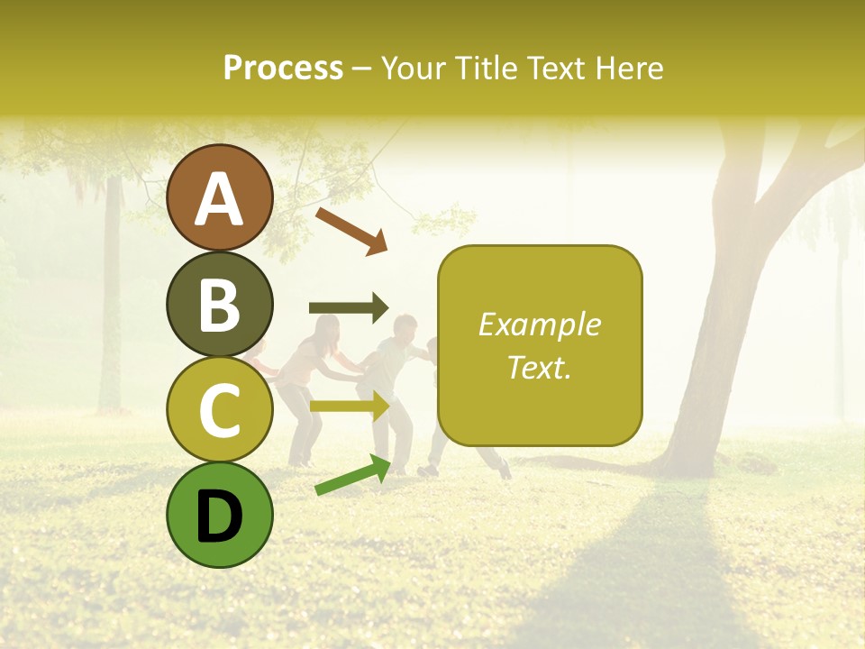 A Group Of Children Playing In A Park PowerPoint Template