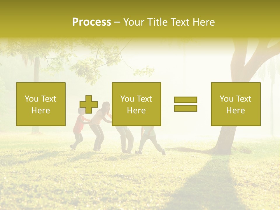 A Group Of Children Playing In A Park PowerPoint Template