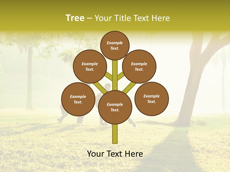 A Group Of Children Playing In A Park PowerPoint Template