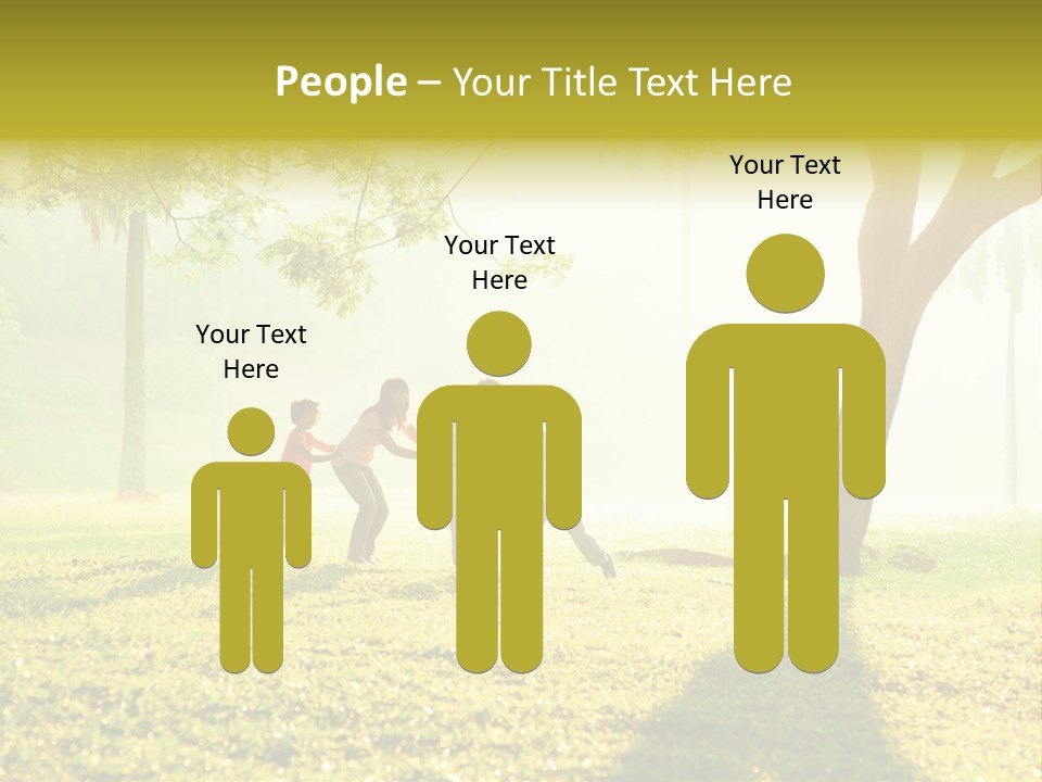 A Group Of Children Playing In A Park PowerPoint Template