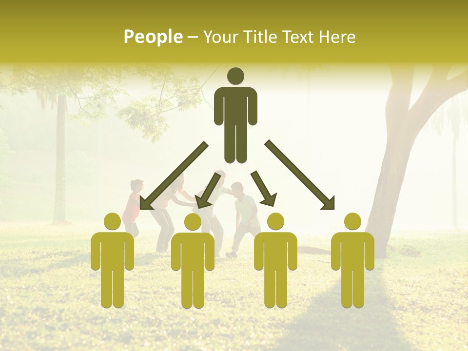 A Group Of Children Playing In A Park PowerPoint Template