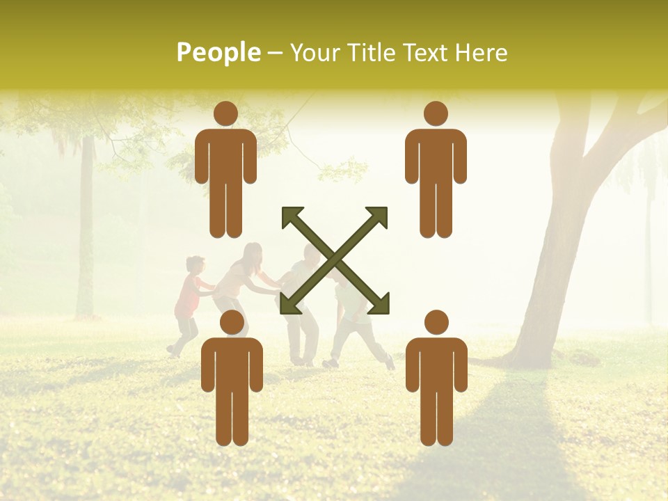 A Group Of Children Playing In A Park PowerPoint Template
